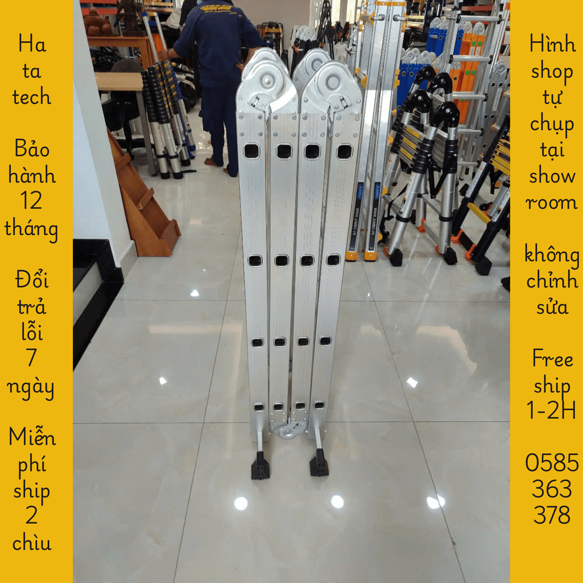 Thang chữ a gấp gọn 2m35 Sumika Freeship 1-2H TPHCM lân cận 5 thang chữ a gấp skm204 sumika