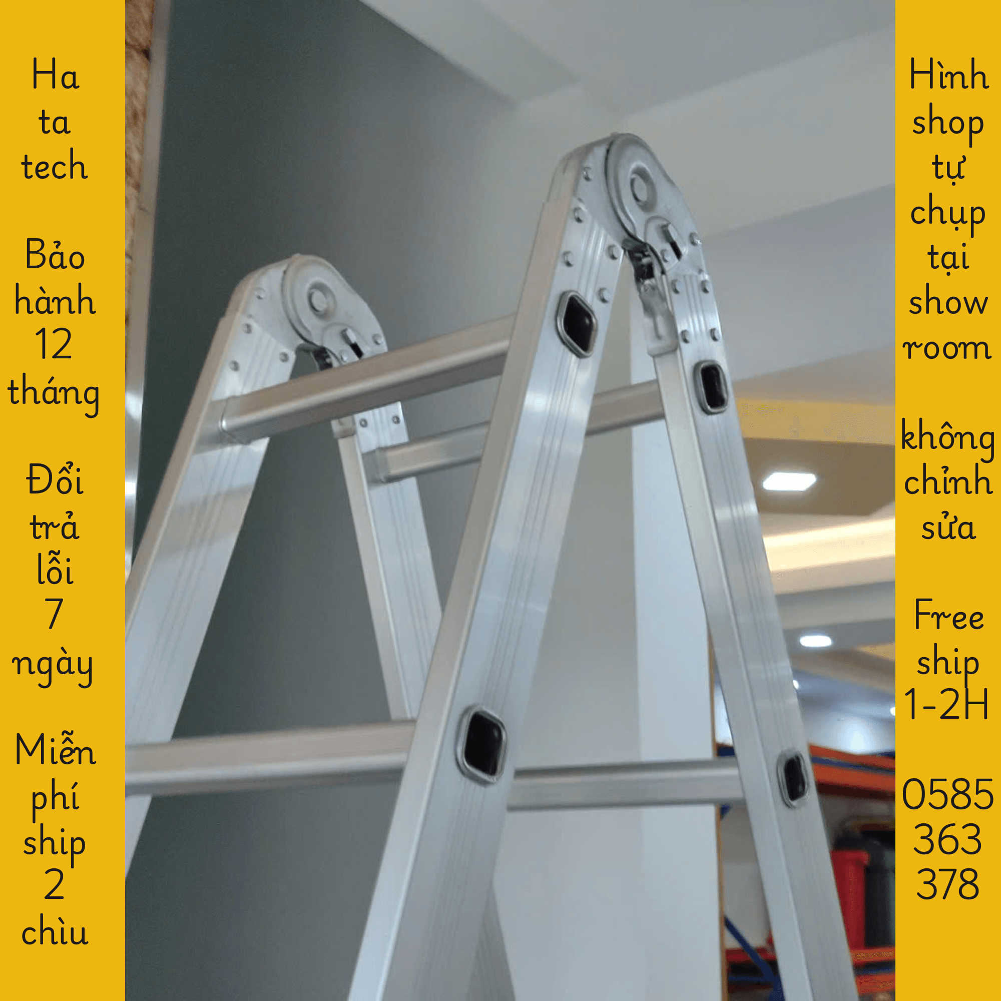 Thang chữ a gấp gọn 2m35 Sumika Freeship 1-2H TPHCM lân cận 6 thang gấp chữ a 2m skm204 sumika